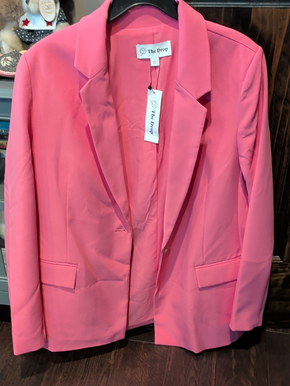 The Drop Tailored Pink Blazer Jacket